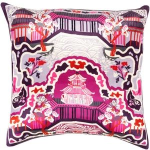 NWOT 20x20 Magenta Silk Throw Pillow